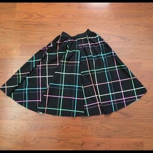 BlackMilk Clothing Neon, Rainbow Midi Skirt